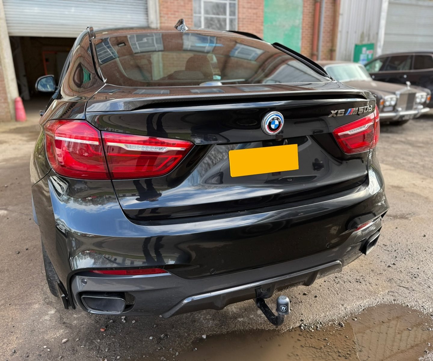 Back end of black BMW X5 M50 in Edinburgh