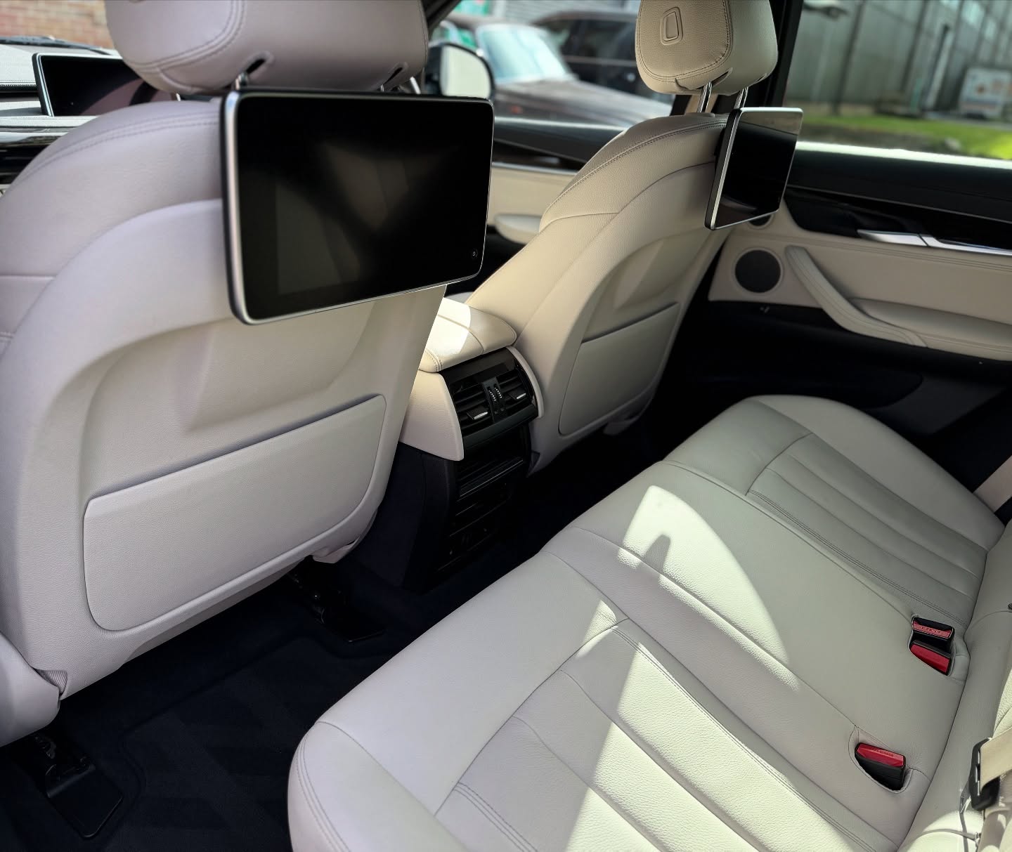 Back seats of Tesla in Edinburgh