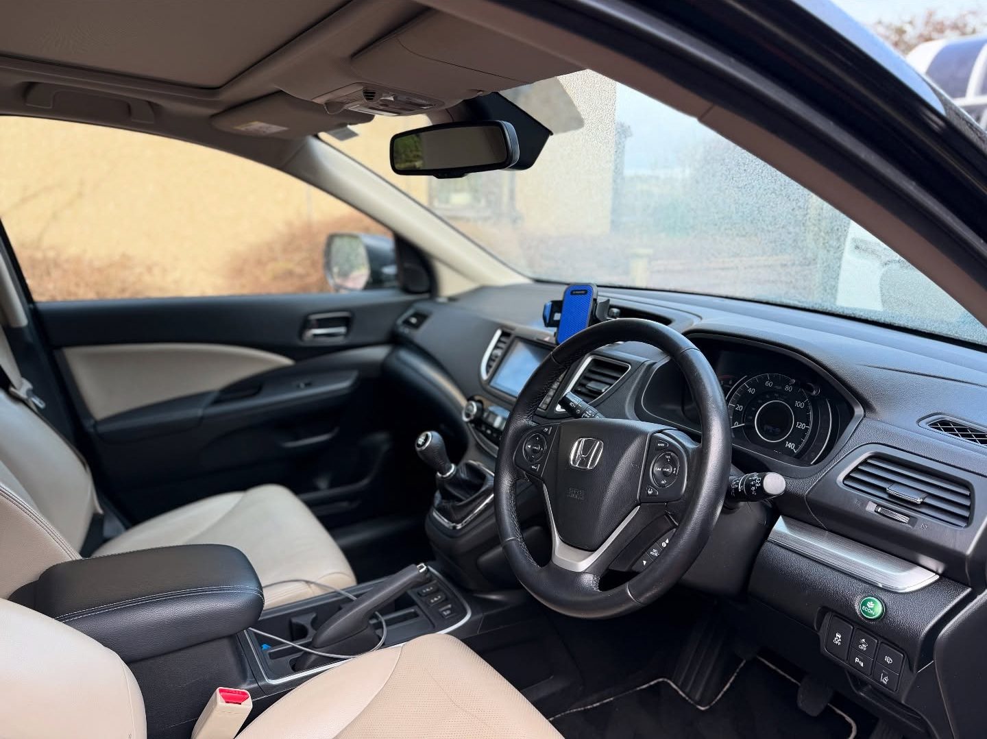 Driver seat of Honda CRV in Edinburgh