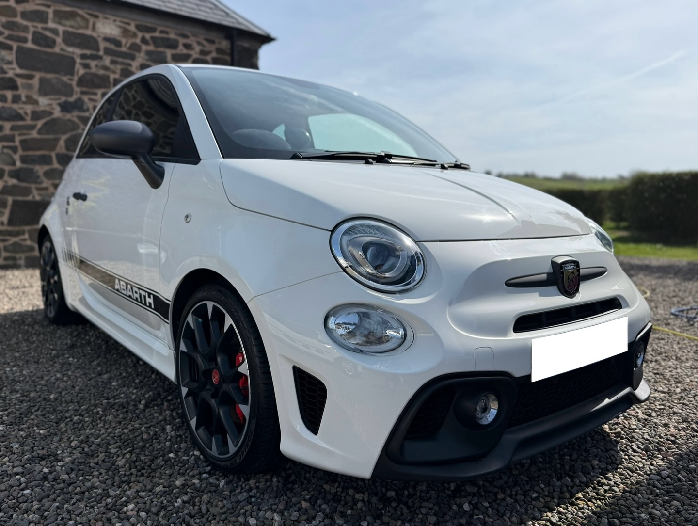 White Abarth in Edinburgh
