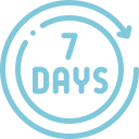 Blue 7 days icon