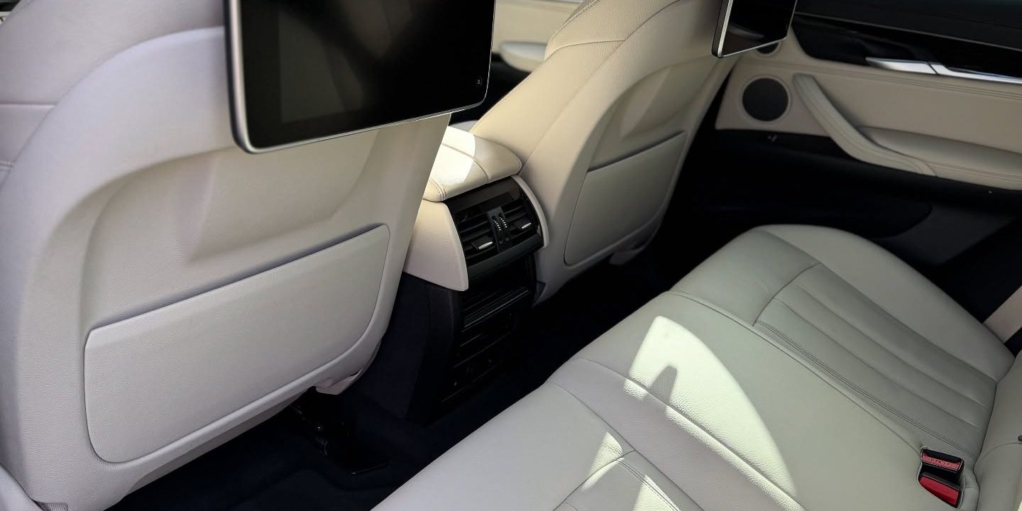 Back seats of Tesla in Edinburgh